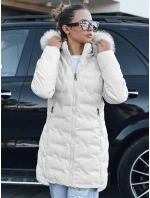 Dámská prošívaná zimní bunda s kožešinou béžová FashionStreet TY5464