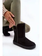 Dámské vysoké boty do sněhu Big Star KK274618 Černe Dámské vysoké boty do sněhu Big Star KK274618 Černe