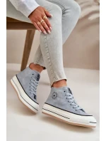 Zateplené Dámské Tenisky Na Platformě Eko Kůže Big Star Modré