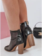 Dámské černé boty na jehlovém podpatku FashionStreet ZY0841