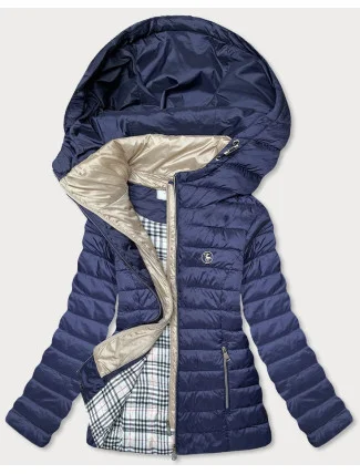 Tmavě modrá prošívaná dámská bunda (2010056) Tmavě modrá prošívaná dámská bunda (2010056)