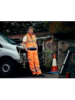 Yoko HV 006 Hi-Vis softshellová vesta 79.V006 hi vis orange/navy
