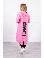 Světle růžová bunda s potiskem