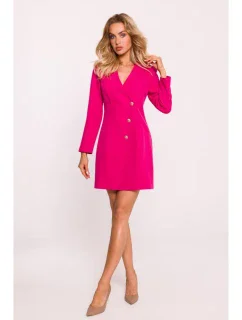 M793 Sako se zlatým knoflíkem - fuchsiové