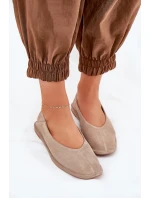 Dámské semišové baleríny Big Star – béžové