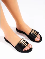 Originální dámské  nazouváky černé bez podpatku