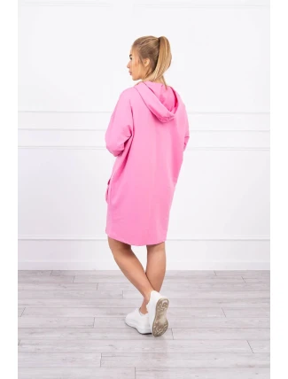 Šaty s kapucí ve světle růžové barvě Šaty s kapucí ve světle růžové barvě
