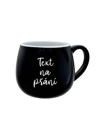TEXT NA PŘÁNÍ - černý keramický hrníček 300 ml TEXT NA PŘÁNÍ - černý keramický hrníček 300 ml