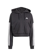 Dámská mikina adidas Essentials French Terry Quarter-Zip Hoodie black JN1956
