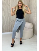 Punto Milano Zimní kalhoty s ozdobným zipem šedý Punto Milano Zimní kalhoty s ozdobným zipem šedý