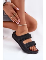 Dámské pěnové pantofle na suchý zip Big Star – černé Dámské pěnové pantofle na suchý zip Big Star – černé