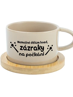 NEMOŽNÉ DĚLÁM HNED, ZÁZRAKY NA POČKÁNÍ - krémový hrníček makronka 200 ml