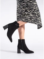 Luxusní černé kotníčkové boty dámské na plochém podpatku Luxusní černé kotníčkové boty dámské na plochém podpatku