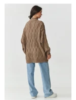 Svetr na zapínání  model 217408 Makadamia