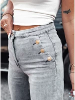 Dámské baggy džíny ZIPELLA s vysokým pasem šedé FashionStreet UY2207