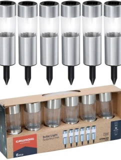 SOLÁRNÍ LAMPA 4,5X15CM INOX 6KS GRUNDIG