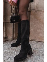 Dámské zimní kozačky na masivním podpatku černé Sanelle Dámské zimní kozačky na masivním podpatku černé Sanelle