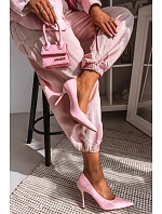 Klasické lakované lodičky z umělé kůže růžové Odira