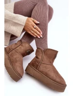 Veganské voděodolné sněhule na platformě D.Franklin Tmavě béžová