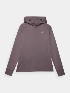 Dámská sportovní rychleschnoucí rozepínací mikina s kapucí 4F - hnědá