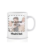 Personalizovaný klasický bílý keramický hrníček 300 ml s fotografií