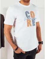 Pánské bílé tričko s potiskem FashionStreet RX5383