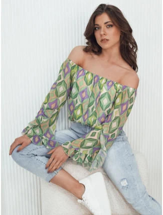 Dámská pruhovaná halenka SPRIAN green FashionStreet RY2464