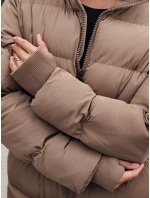 Dámská zimní dlouhá prošívaná bunda FABWARM béžová FashionStreet TY4621 Dámská zimní dlouhá prošívaná bunda FABWARM béžová FashionStreet TY4621