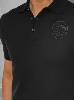 Pánská polokošile s nášivkou černá FashionStreet PX0624