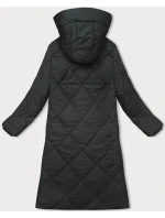 Dlouhá dámská zimní bunda v army barvě s kapucí J.Style (5M3173-136)
