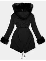 Černá oboustranná zimní bunda parka-kožíšek J Style (11Z8085) Černá oboustranná zimní bunda parka-kožíšek J Style (11Z8085)