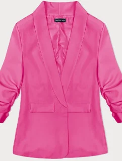 Tenké růžové sako s nařasenými rukávy (22-356)