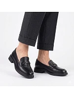 Dámské kožené polobotky lords black Vinceza 39991