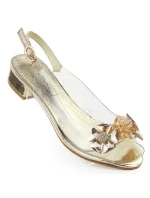 Dámské vestavěné ažurové sandály béžové Sabatina