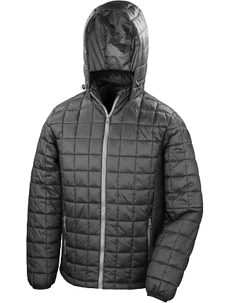 Result R 401X Prošívaná bunda s kapucí 30.401X black/phantom grey Result R 401X Prošívaná bunda s kapucí 30.401X black/phantom grey