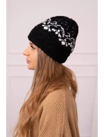 Dámská čepice Kira K374 black+white