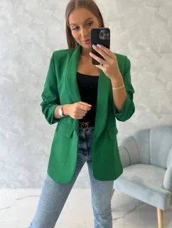 Bunda s klopou elegantní tmavě zelená