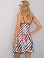 Noční košile BR KN 1042 tmavě modrá a bílá