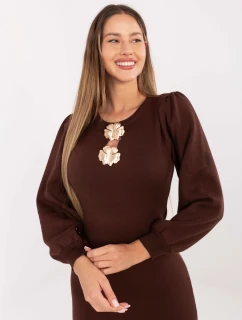 PM SK šaty YIS1063.17 hnědé