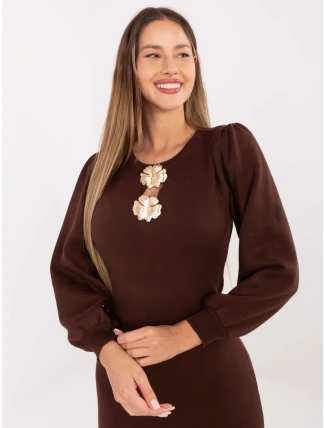 PM SK šaty YIS1063.17 hnědé