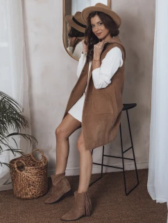 Dámská vesta ARTEMI camel FashionStreet TY4104