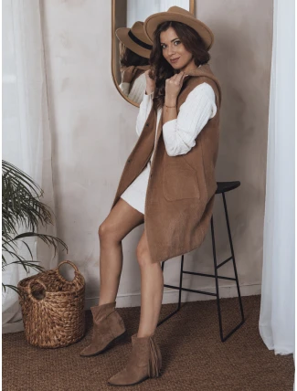 Dámská vesta ARTEMI camel FashionStreet TY4104