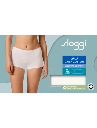 sloggi GO Daily Cotton Short 3P - WHITE - SLOGGI WHITE - SLOGGI