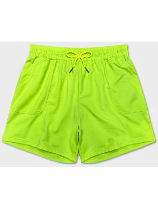 Dámské teplákové šortky v limetkové barvě (8K950-72) Dámské teplákové šortky v limetkové barvě (8K950-72)