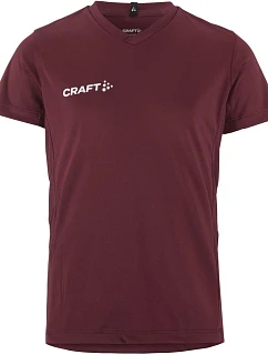 Craft Teamwear Squad Go Jersey Solid Jr Dětské sportovní tričko s výstřihem do V 82.5582 maroon