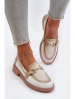 Dámské kožené mokasíny Maciejka 06493-11 Bílo-Bežové