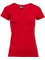 Promodoro 3086 Dámské tričko Slim Fit s výstřihem do V 40.3086 fire red Promodoro 3086 Dámské tričko Slim Fit s výstřihem do V 40.3086 fire red