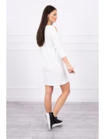 Šaty s potiskem košíku ecru Šaty s potiskem košíku ecru