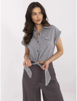 Košile NM BZ KA 01147.62P černá bílá