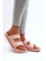 Dámské lehké pěnové pantofle s přezkami Big Star růžová Dámské lehké pěnové pantofle s přezkami Big Star růžová